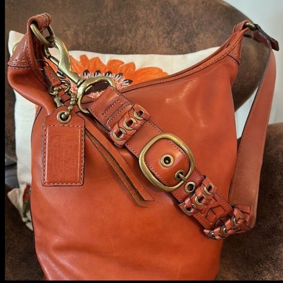 RARE COACH 11423 BLEECKER DUFFLE LEATHER w/OG HANGTAG SHADE OF WHISKEY RUST - Picture 3 of 15